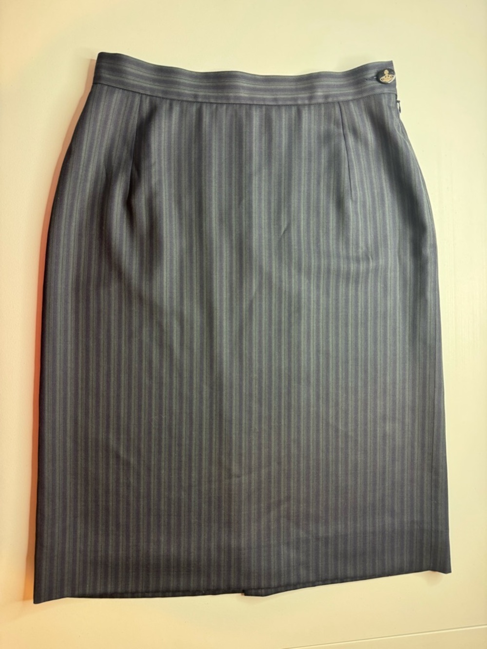 Vivienne Westwood Gray Pinstripe Pencil Skirt